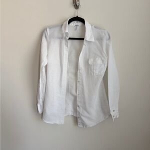 Splendid White Women's Lightweight Button-Down Shirt